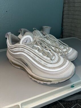 Nike White and Silver Air Max 97 Sneakers kids